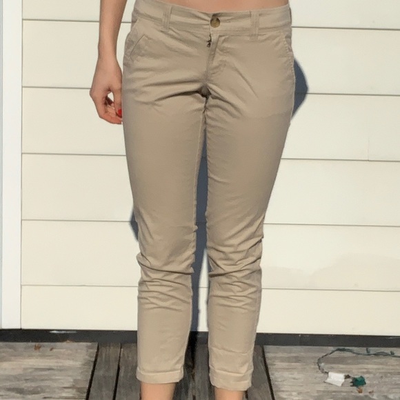 old navy khaki skinny pants
